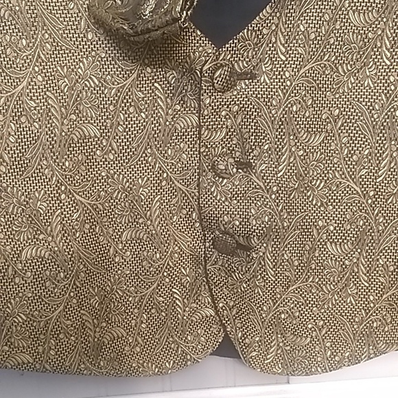 MENS antique gold paisley vest set - Picture 2 of 6